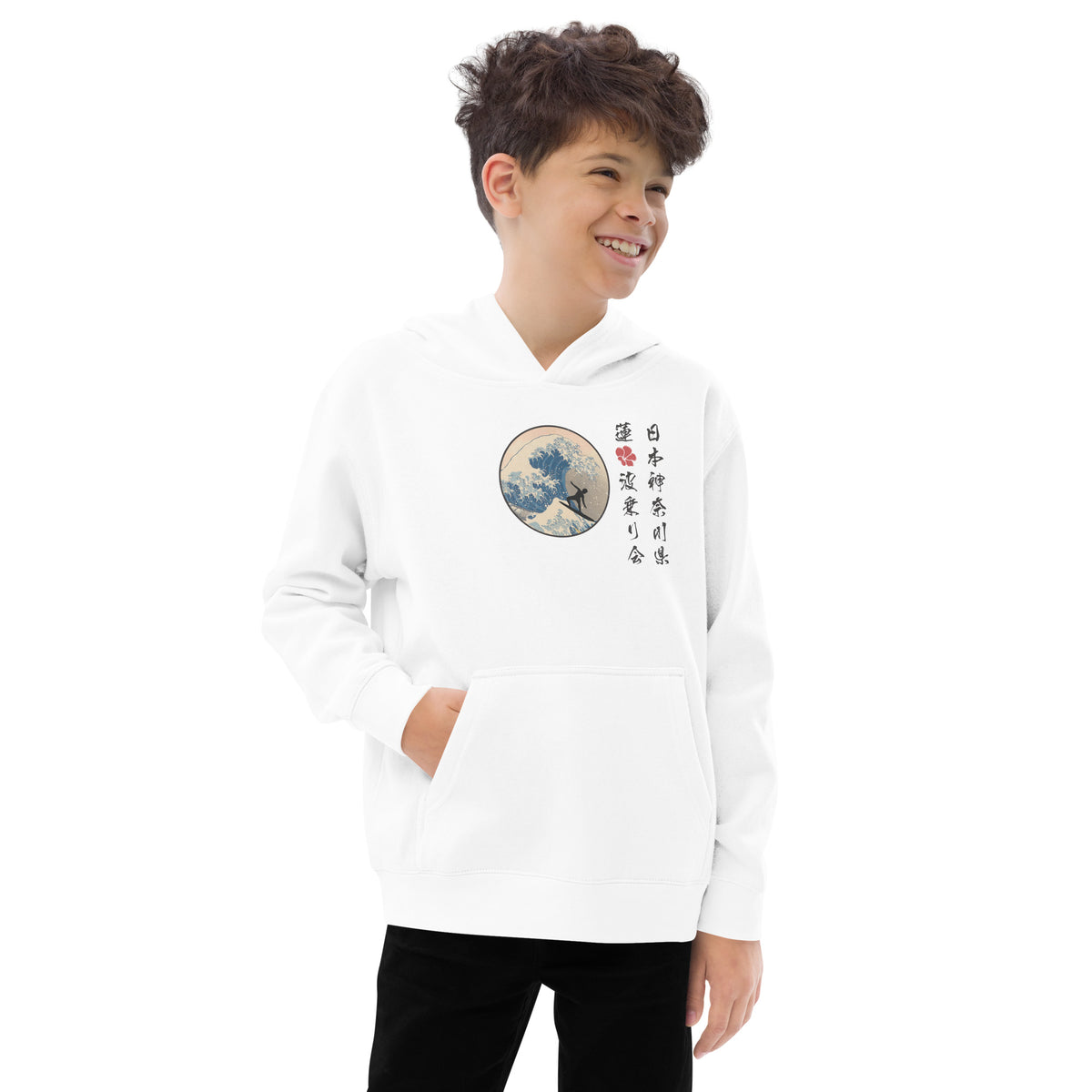 Lotus Surf Club Japan vintage graphic, printed on a SodaPop Cool kids hoodie.