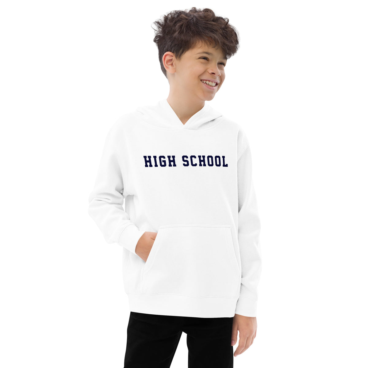 High School vintage graphic, printed on a SodaPop Cool kids hoodie.