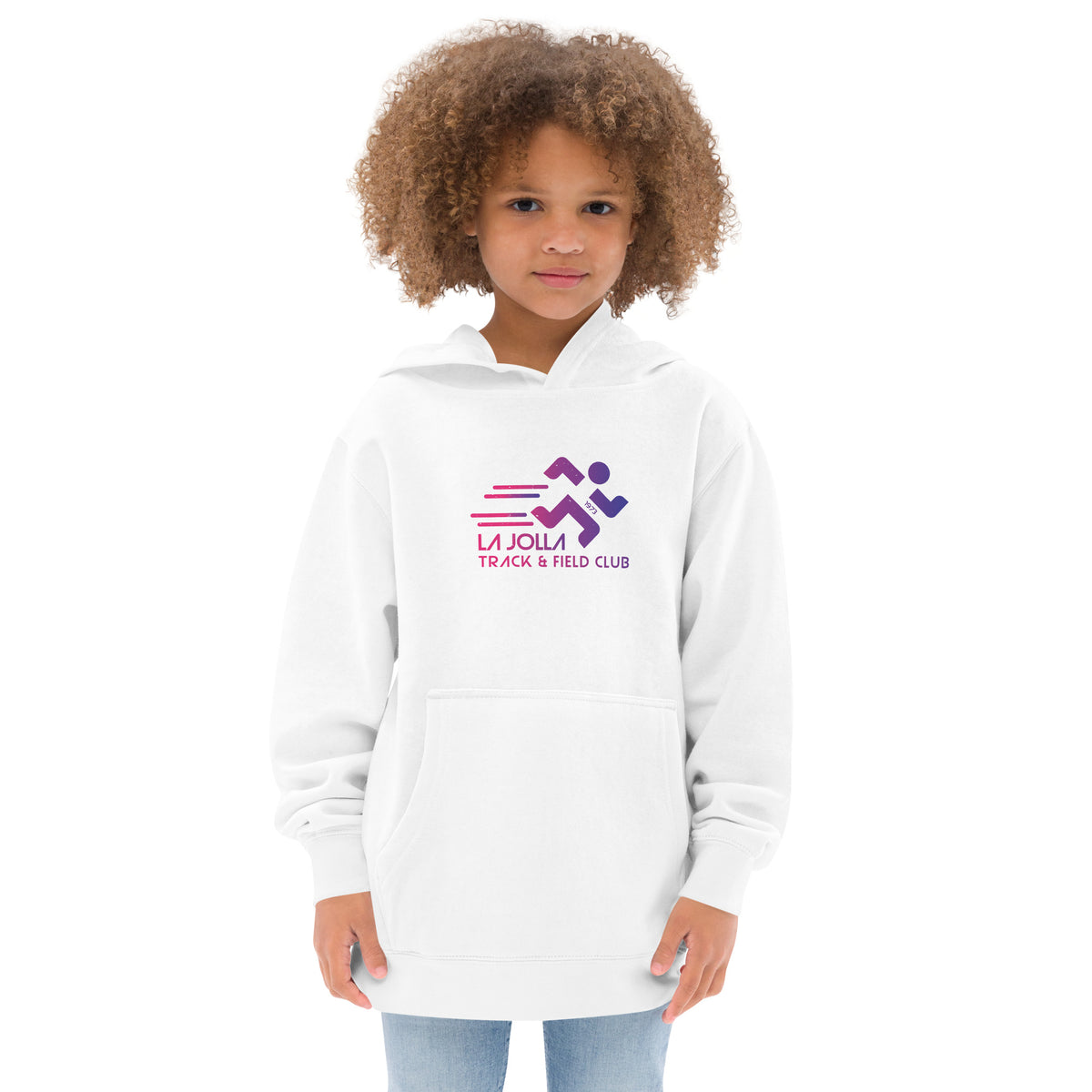 La Jolla Track & Field California vintage graphic, printed on a SodaPop Cool kids hoodie.