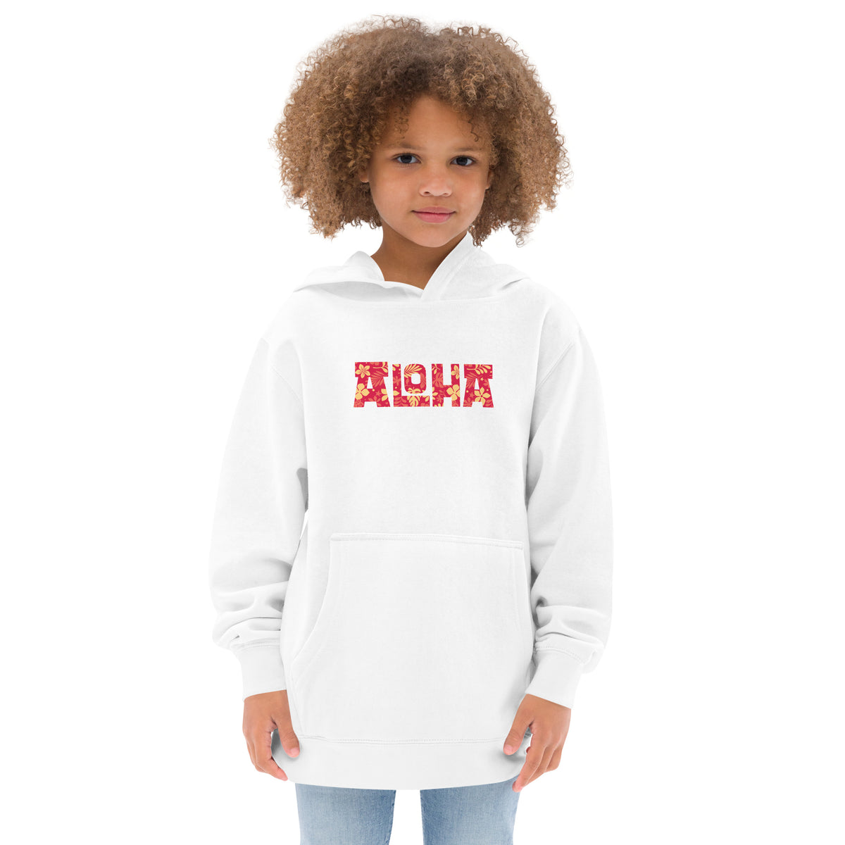 Aloha Hawaii Billboard Flowers vintage graphic, printed on a SodaPop Cool kids hoodie.