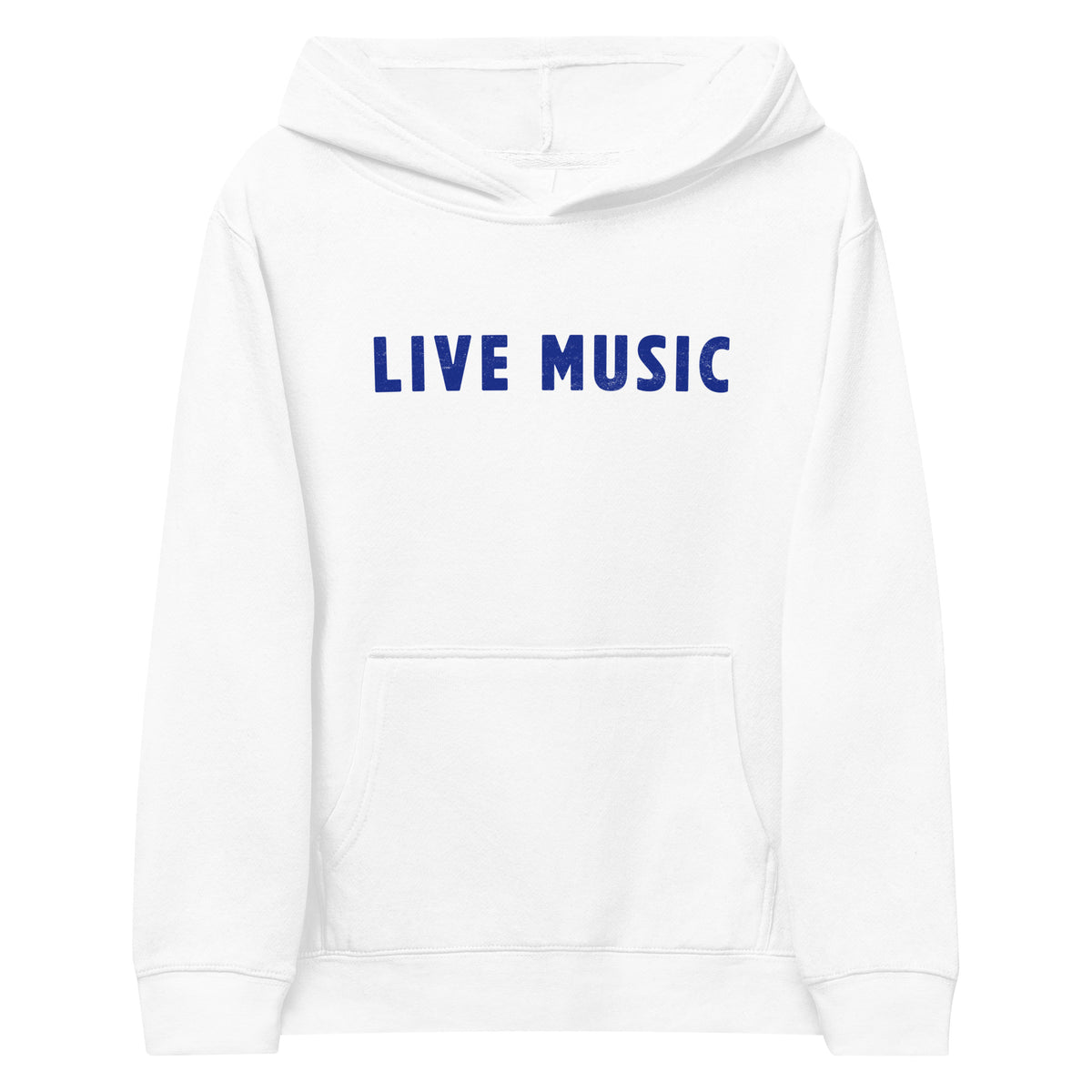 Live Music vintage graphic, printed on a SodaPop Cool kids hoodie.