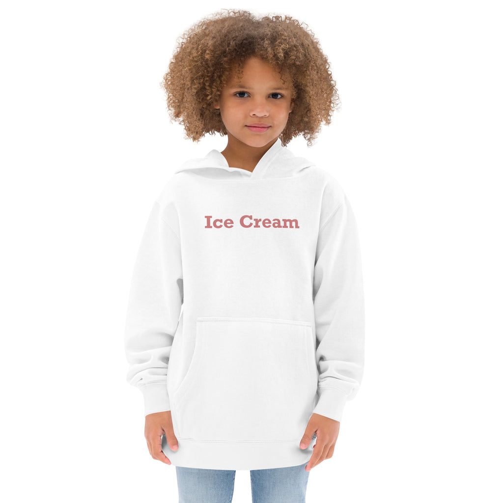 Ice Cream vintage graphic, printed on a SodaPop Cool kids hoodie.