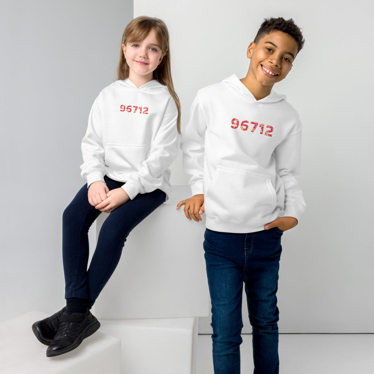 North Shore O'ahu Hawaii Zip 96712 vintage graphic, printed on a SodaPop Cool kids hoodie.