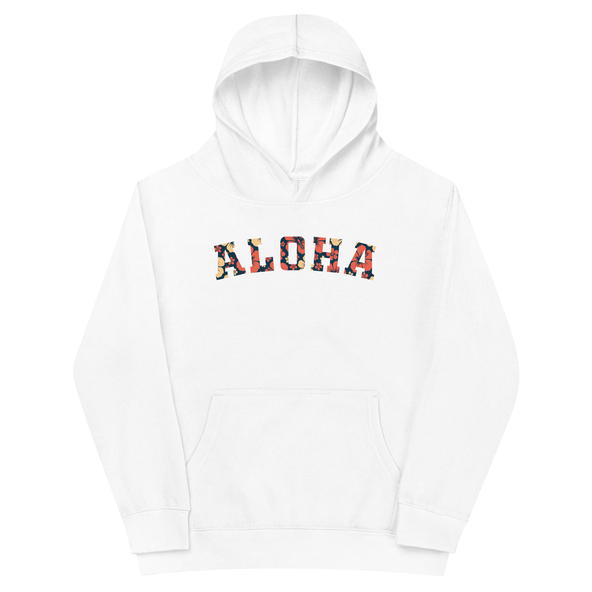 Aloha Hawaii Block vintage graphic, printed on a SodaPop Cool kids hoodie.