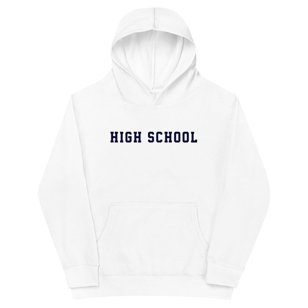 High School vintage graphic, printed on a SodaPop Cool kids hoodie.