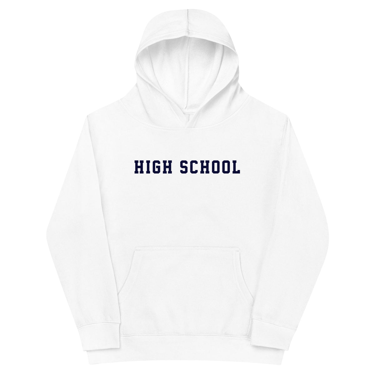 High School vintage graphic, printed on a SodaPop Cool kids hoodie.