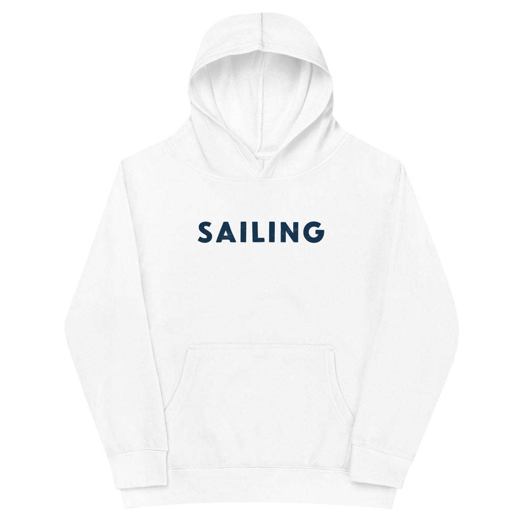 The word "Sailing" in clean vintage lettering, printed on a SodaPop Cool kids hoodie.