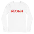 Aloha Hawaii Flowers Print vintage graphic, printed on a SodaPop Cool long sleeve tee.