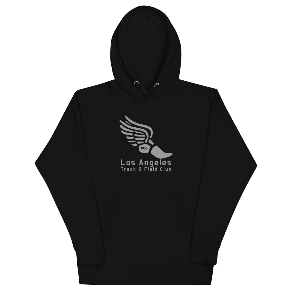 Los Angeles Track & Field 1955 California vintage graphic, printed on a SodaPop Cool hoodie.