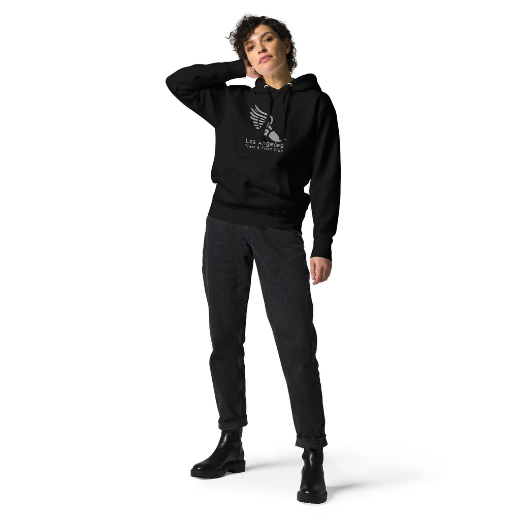Los Angeles Track & Field 1955 California vintage graphic, printed on a SodaPop Cool hoodie.