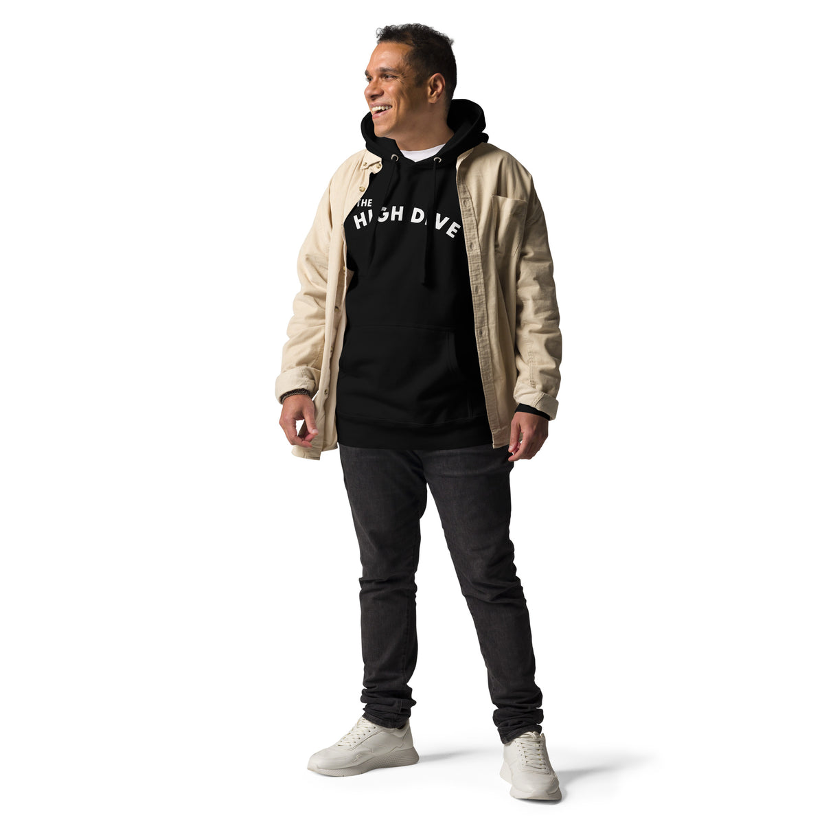 The High Dive vintage graphic, printed on a SodaPop Cool hoodie.