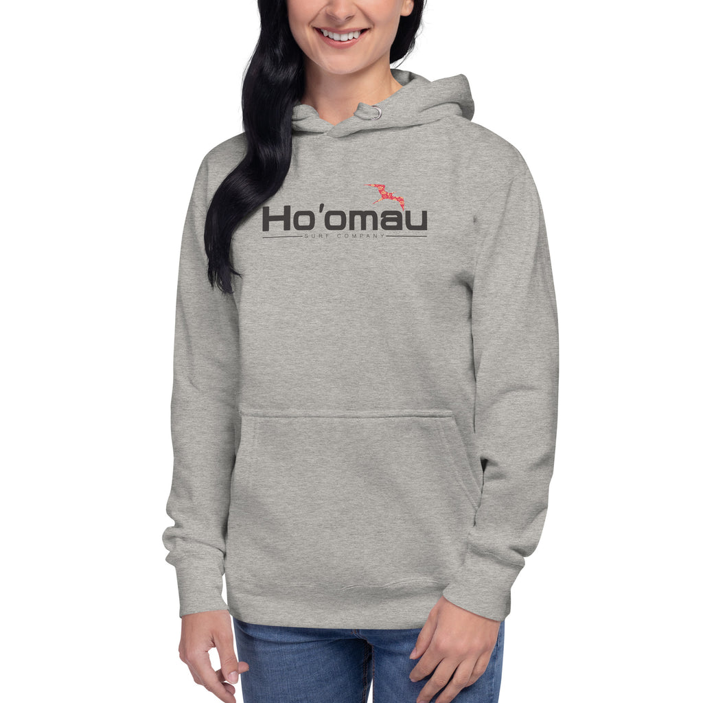 Ho'omau Surf Company Hawaii vintage graphic, printed on a SodaPop Cool hoodie.
