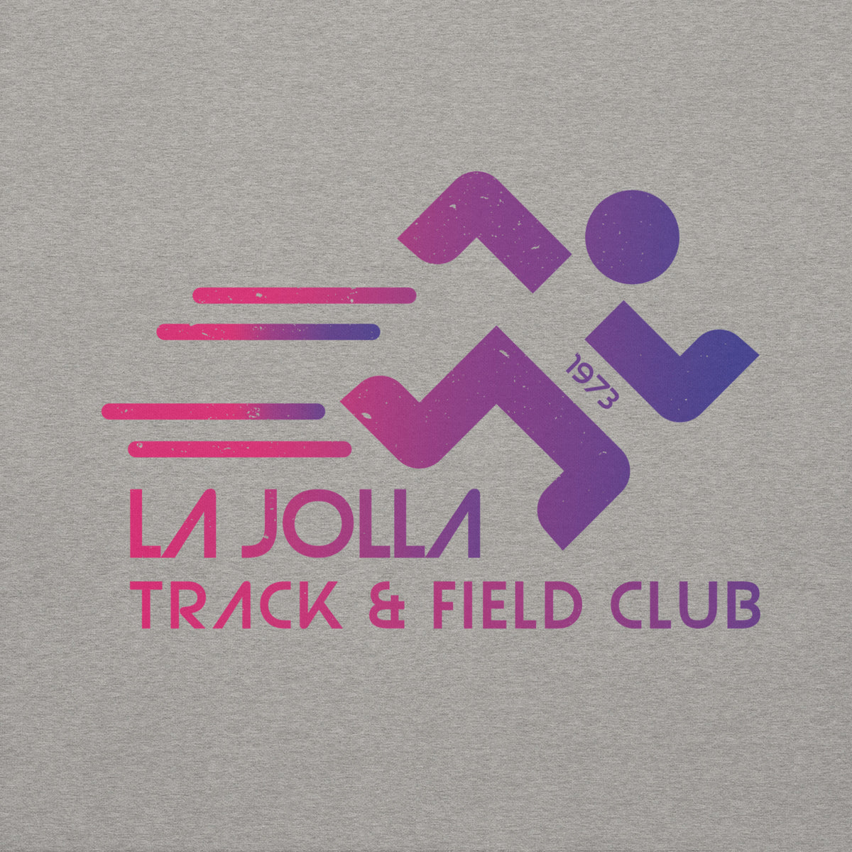 La Jolla Track & Field California vintage graphic, printed on a SodaPop Cool hoodie.