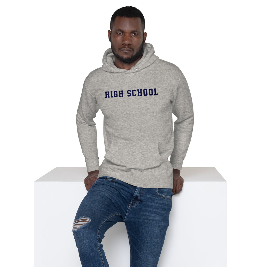 High School vintage graphic, printed on a SodaPop Cool hoodie.