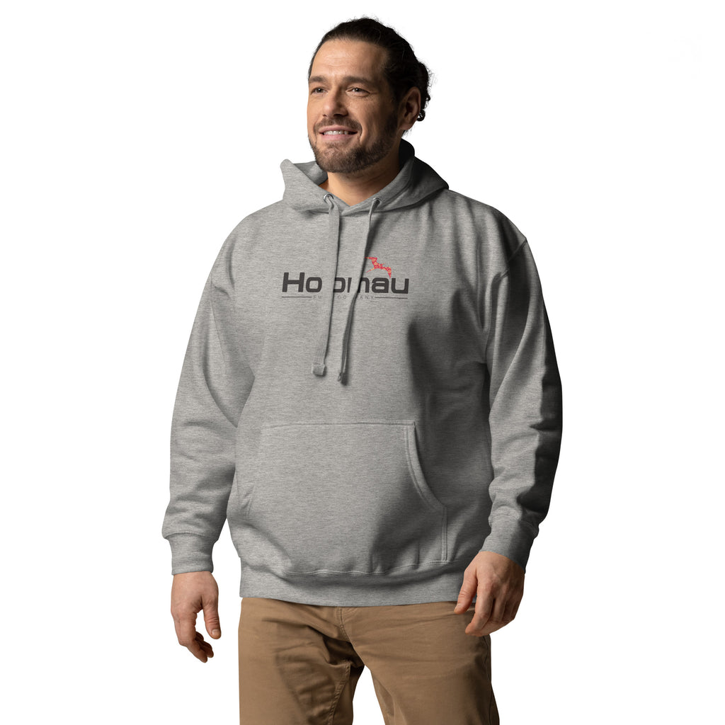 Ho'omau Surf Company Hawaii vintage graphic, printed on a SodaPop Cool hoodie.