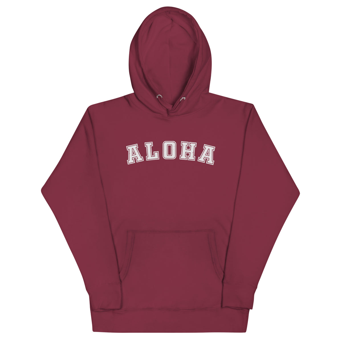 Aloha Hawaii Block vintage graphic, printed on a SodaPop Cool hoodie.