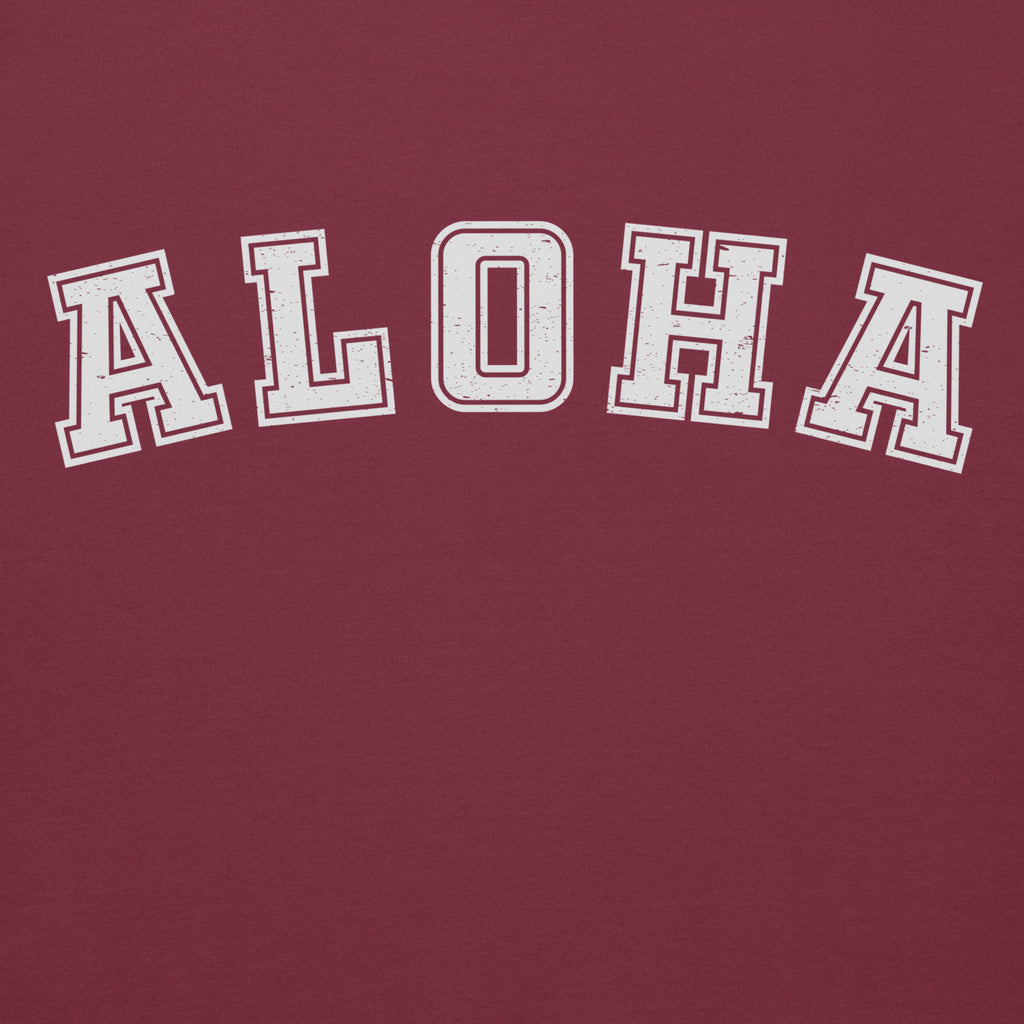 Aloha Hawaii Block vintage graphic, printed on a SodaPop Cool hoodie.