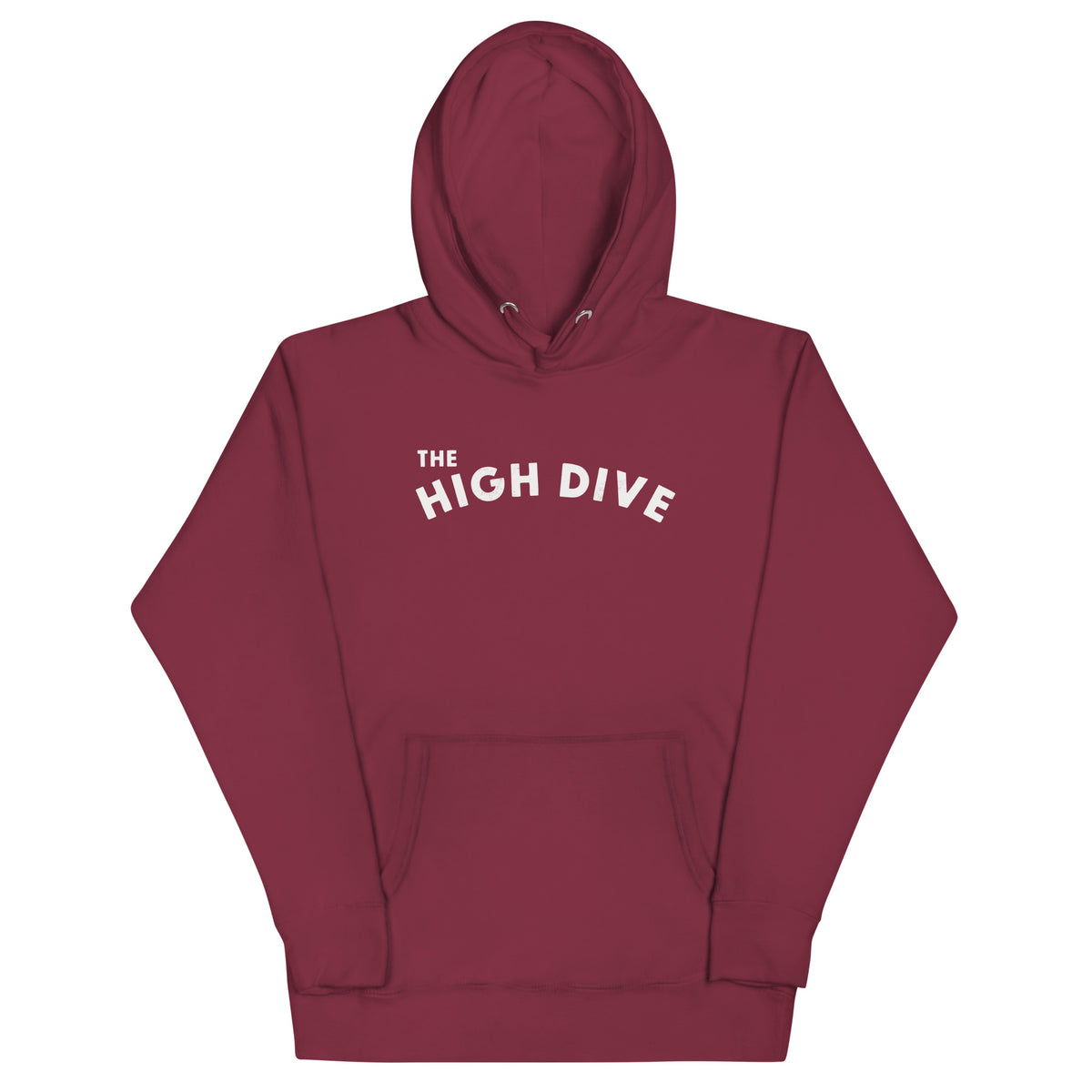 The High Dive vintage graphic, printed on a SodaPop Cool hoodie.