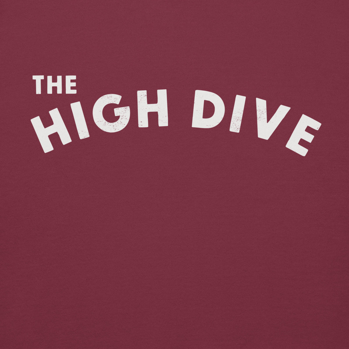 The High Dive vintage graphic, printed on a SodaPop Cool hoodie.