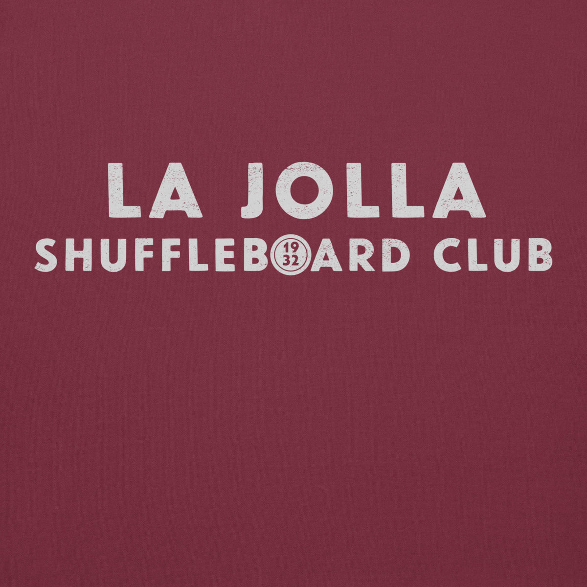 La Jolla Shuffleboard Club 1932 California vintage graphic, printed on a SodaPop Cool hoodie.