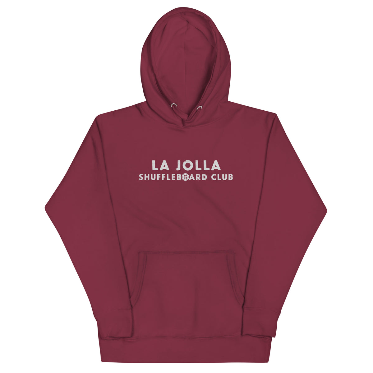 La Jolla Shuffleboard Club 1932 California vintage graphic, printed on a SodaPop Cool hoodie.