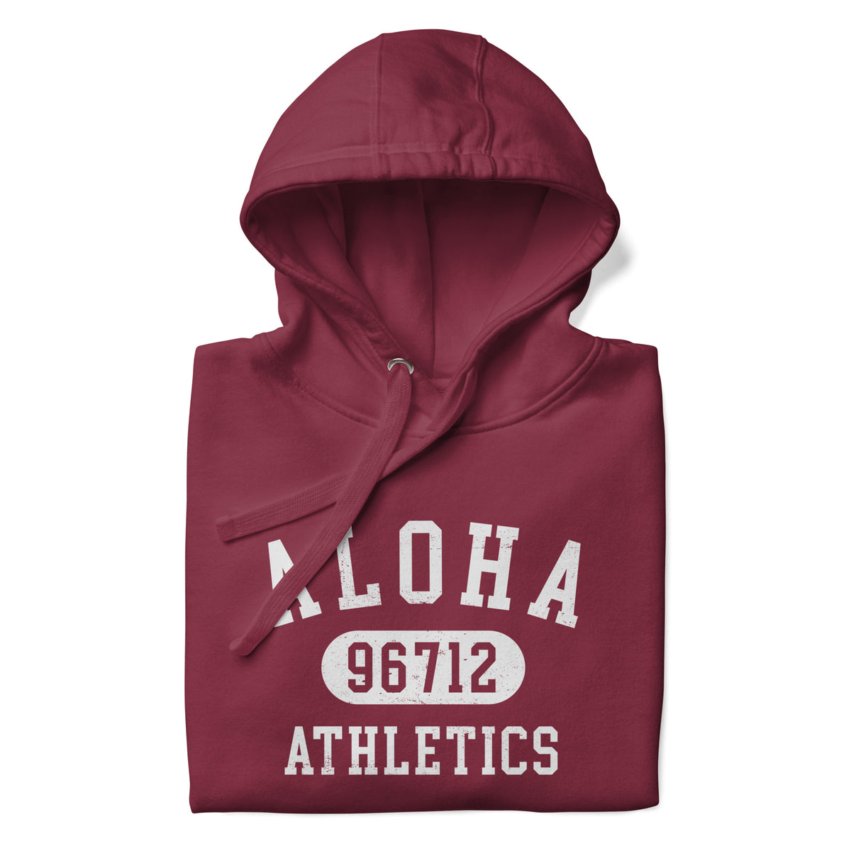 Aloha Hawaii Athletics 96712 vintage graphic, printed on a SodaPop Cool hoodie.