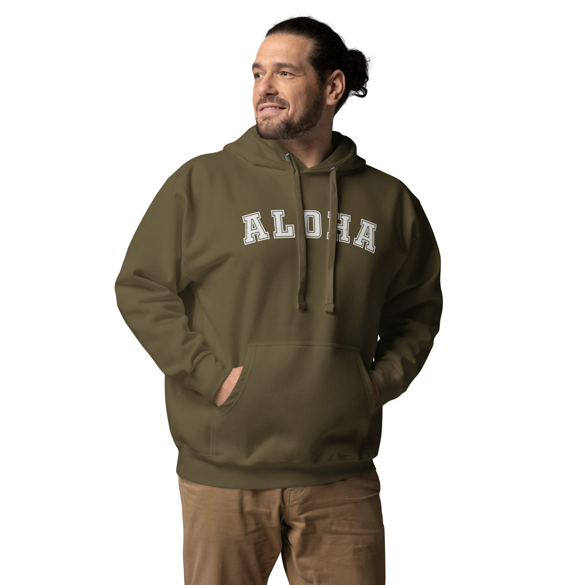 Aloha Hawaii Block vintage graphic, printed on a SodaPop Cool hoodie.