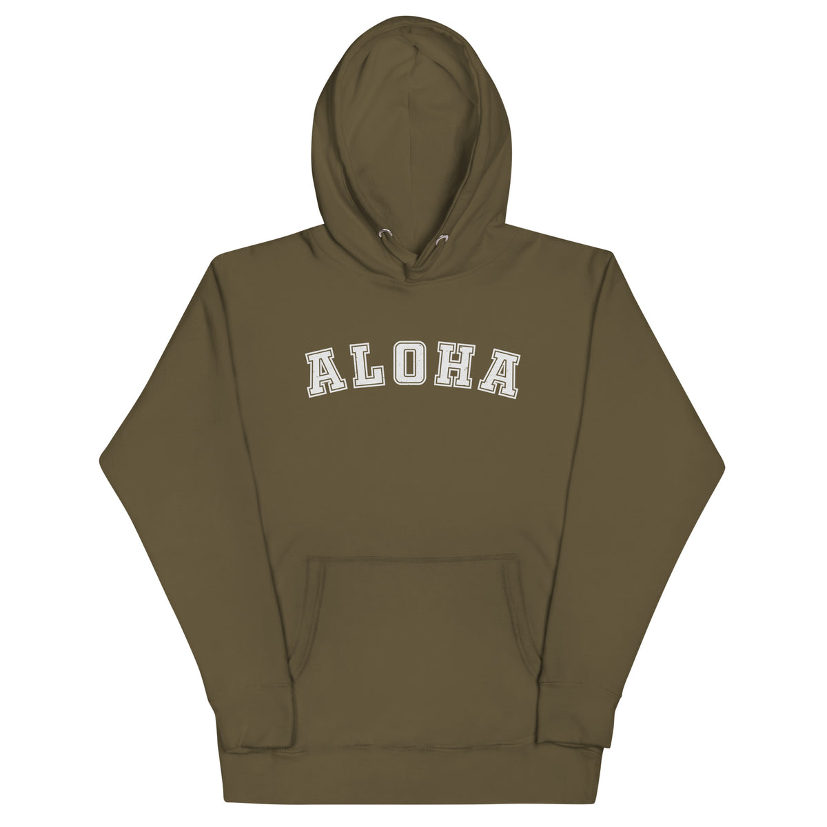 Aloha Hawaii Block vintage graphic, printed on a SodaPop Cool hoodie.