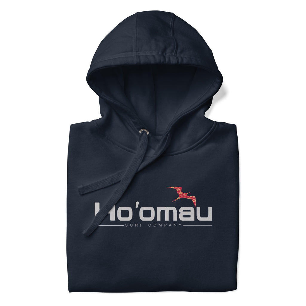 Ho'omau Surf Company Hawaii vintage graphic, printed on a SodaPop Cool hoodie.