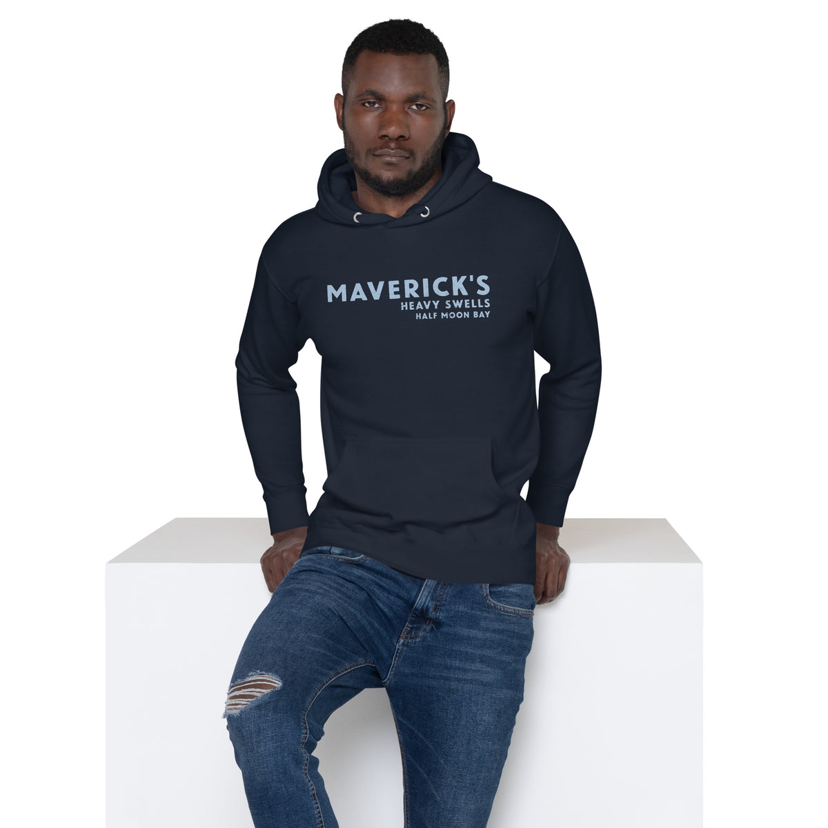 Maverick's Surfing California vintage graphic, printed on a SodaPop Cool hoodie.