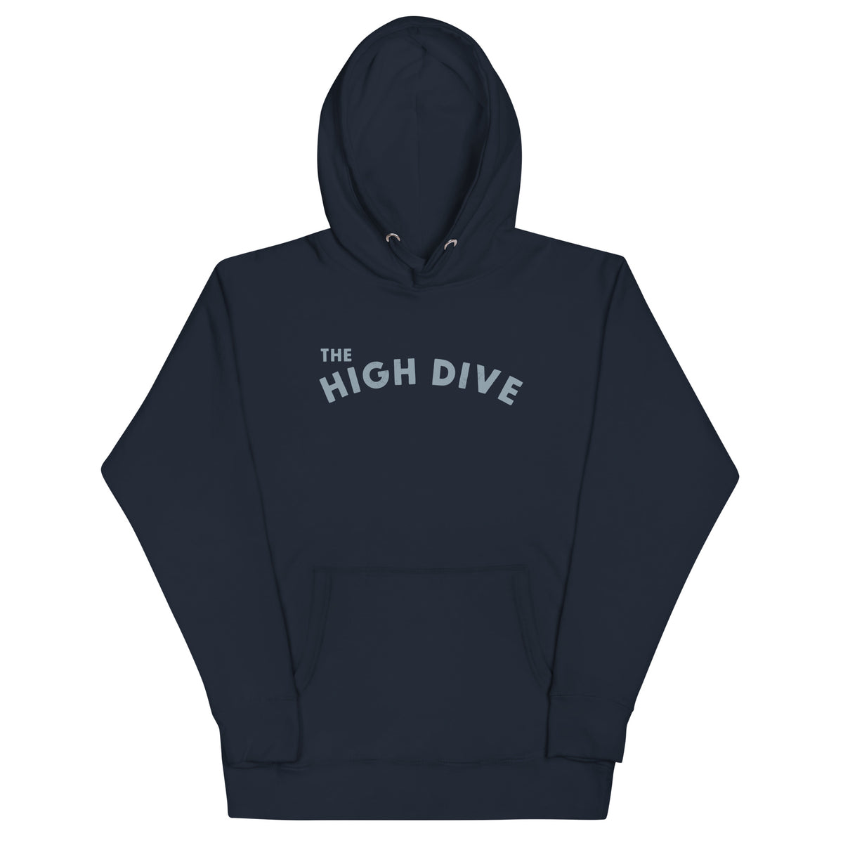The High Dive vintage graphic, printed on a SodaPop Cool hoodie.