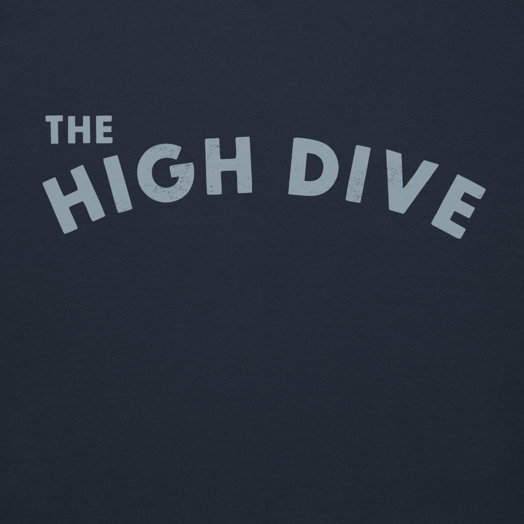 The High Dive vintage graphic, printed on a SodaPop Cool hoodie.