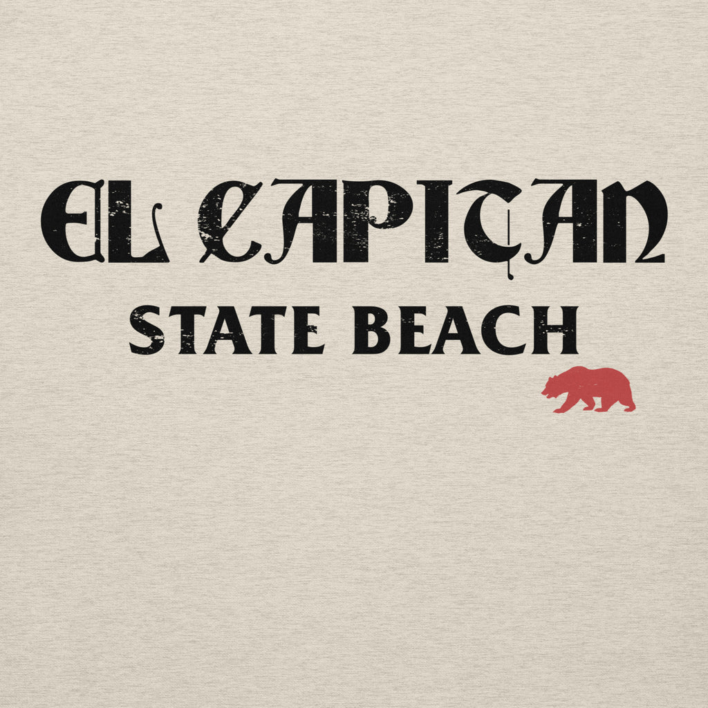 El Capitan State Beach California vintage graphic, printed on a SodaPop Cool hoodie.