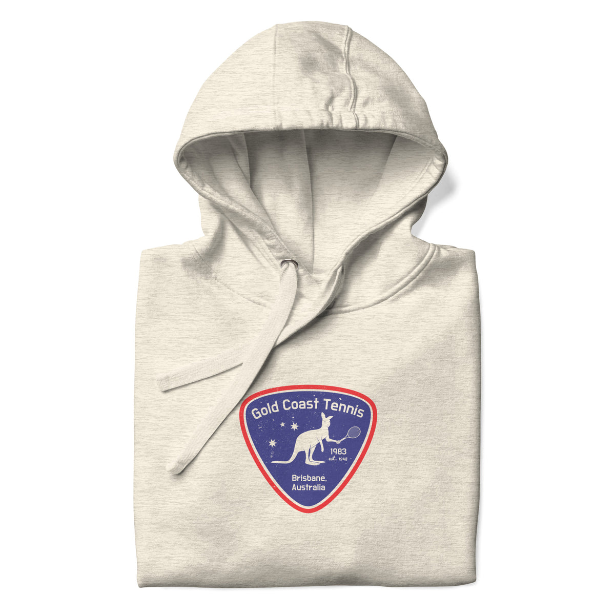 Australia Gold Coast Tennis vintage graphic, printed on a SodaPop Cool hoodie.