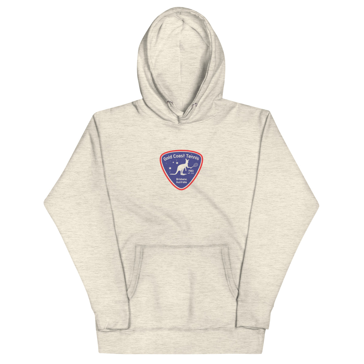 Australia Gold Coast Tennis vintage graphic, printed on a SodaPop Cool hoodie.