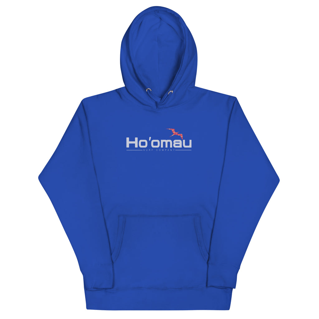 Ho'omau Surf Company Hawaii vintage graphic, printed on a SodaPop Cool hoodie.