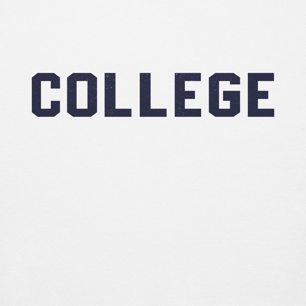College vintage graphic, printed on a SodaPop Cool hoodie.