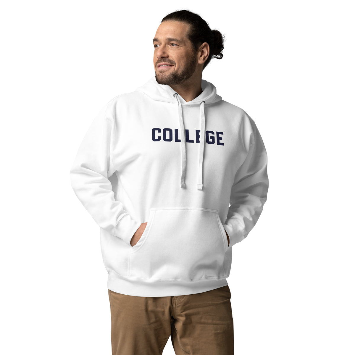 College vintage graphic, printed on a SodaPop Cool hoodie.