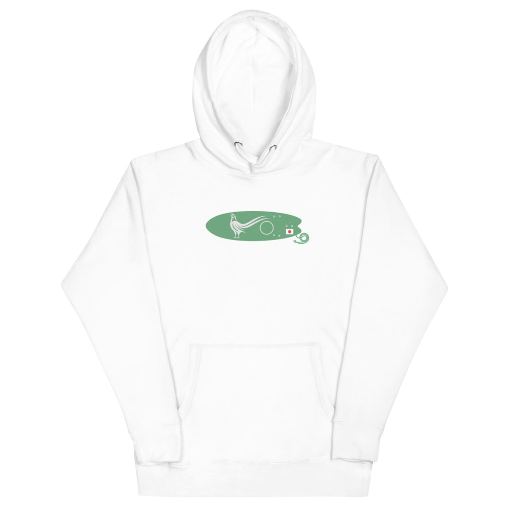 Green Pheasant Surf Company Japan vintage graphic, printed on a SodaPop Cool hoodie.