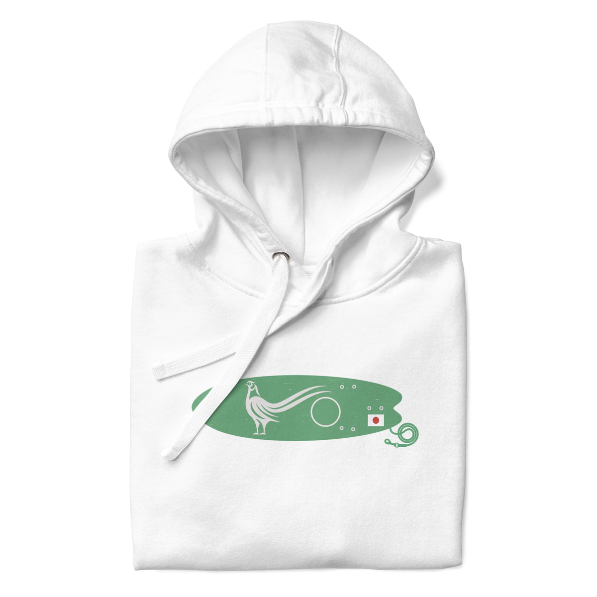 Green Pheasant Surf Company Japan vintage graphic, printed on a SodaPop Cool hoodie.
