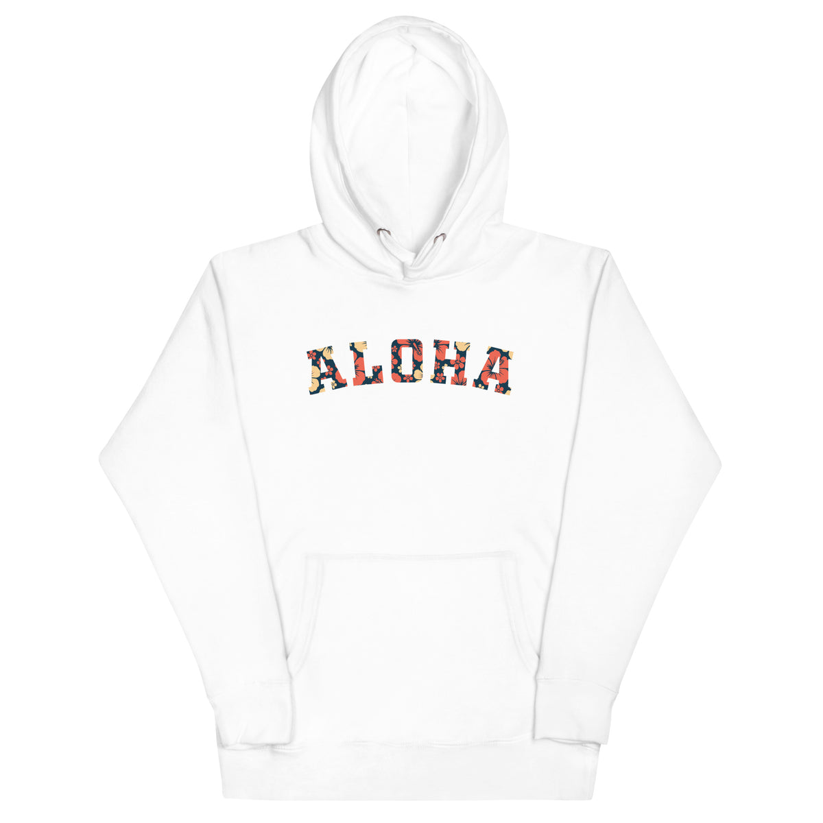 Aloha Hawaii Block vintage graphic, printed on a SodaPop Cool hoodie.