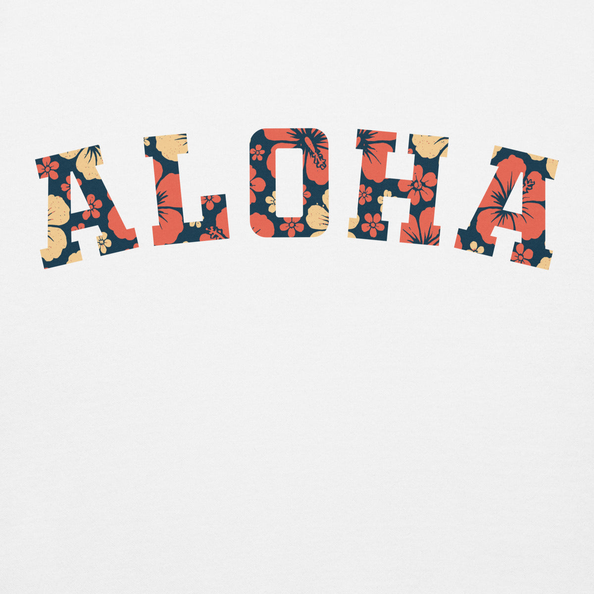Aloha Hawaii Block vintage graphic, printed on a SodaPop Cool hoodie.