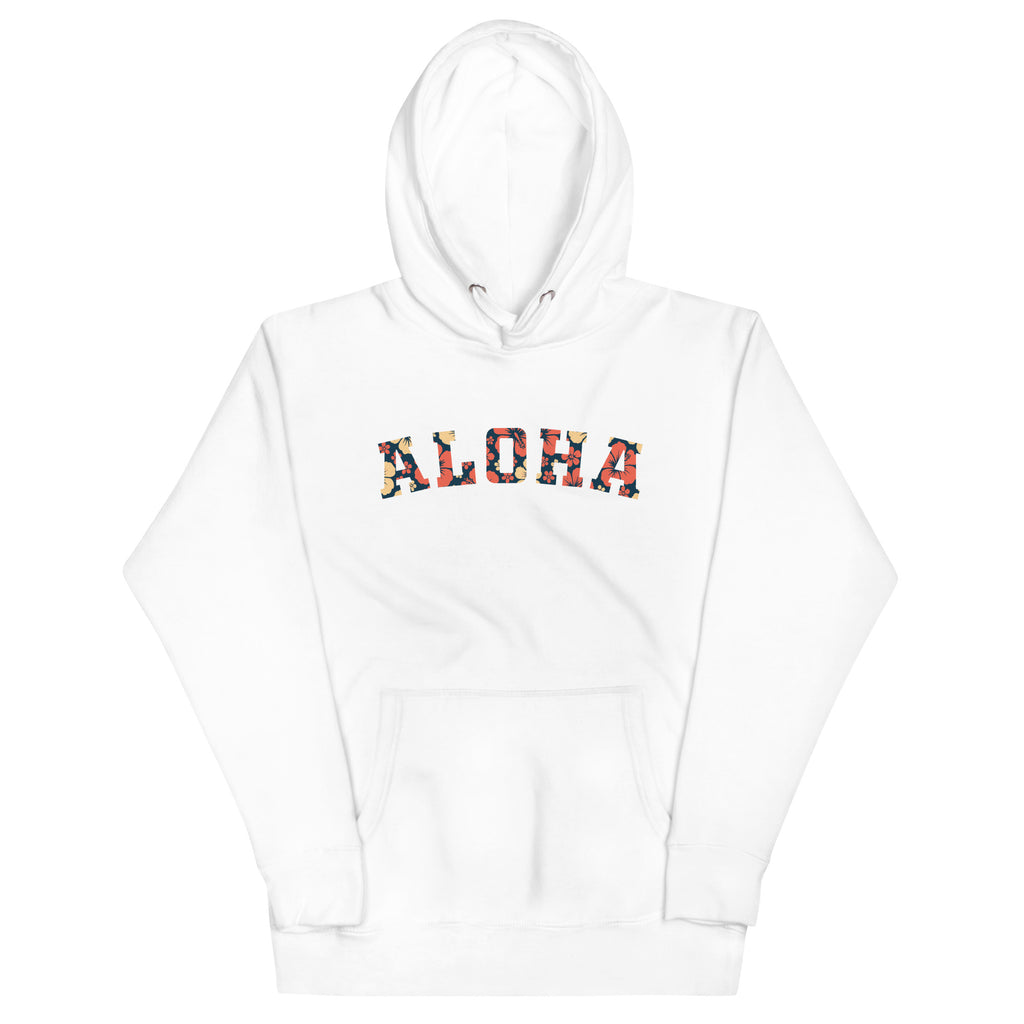 Aloha Hawaii Block vintage graphic, printed on a SodaPop Cool hoodie.