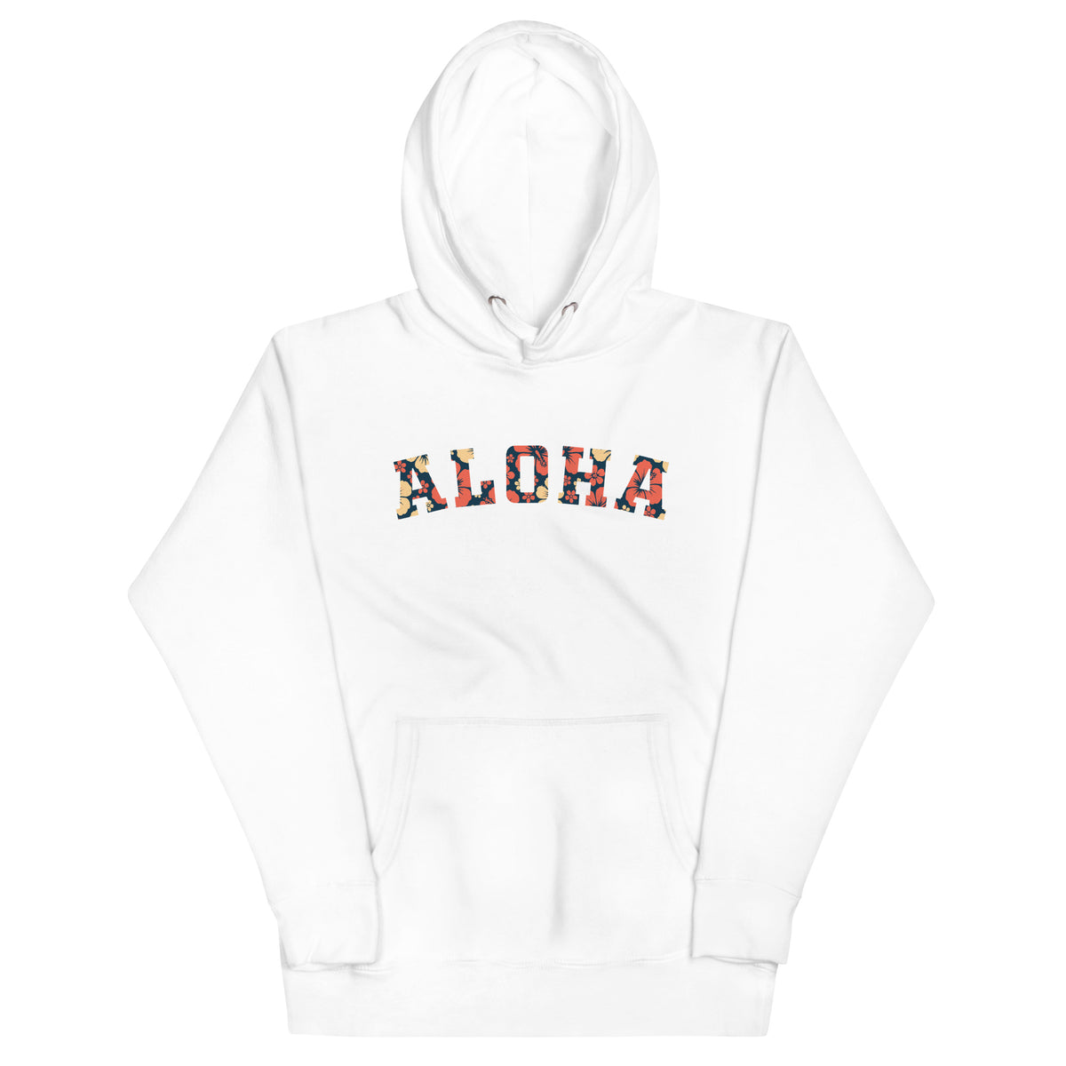 Aloha Hawaii Block vintage graphic, printed on a SodaPop Cool hoodie.