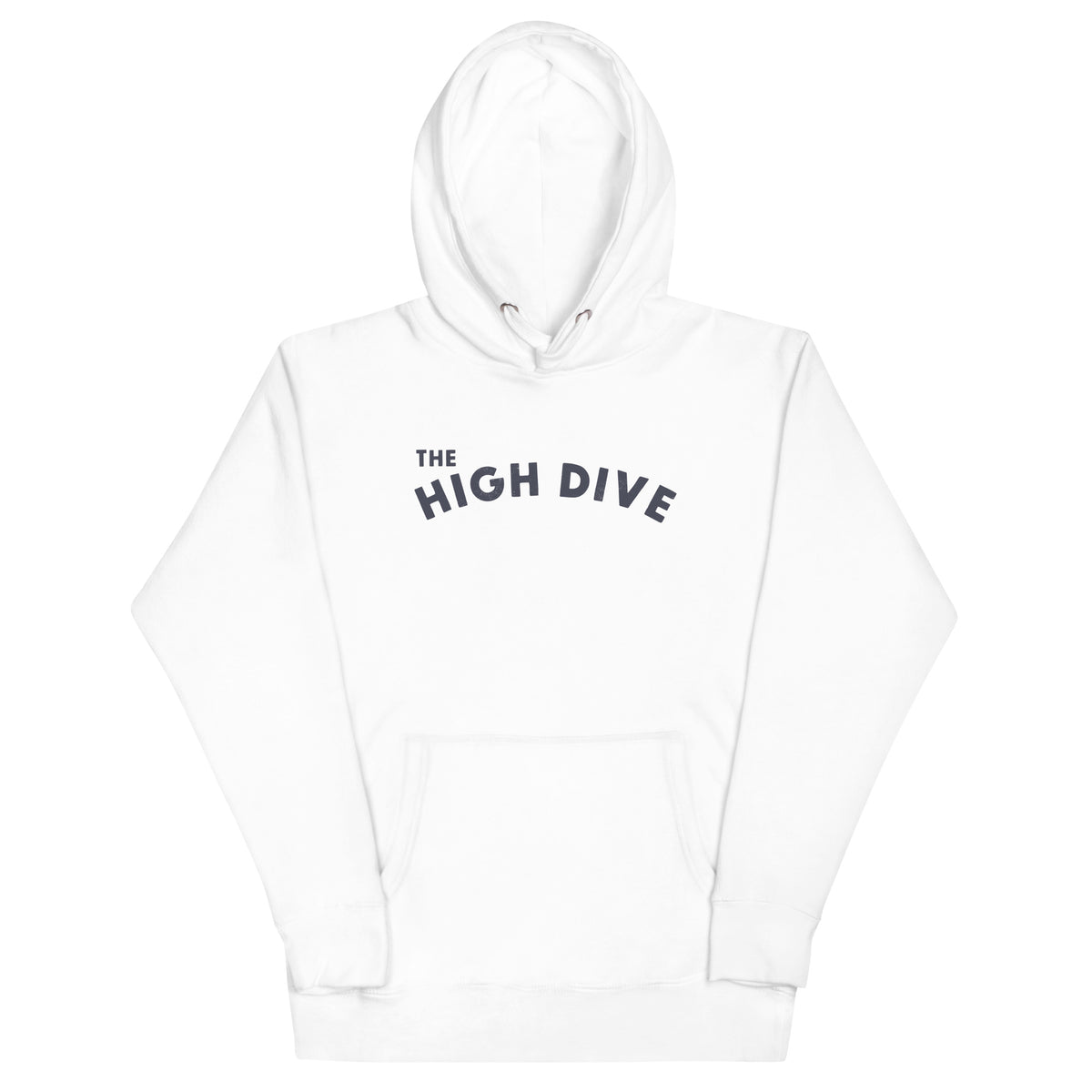 The High Dive vintage graphic, printed on a SodaPop Cool hoodie.