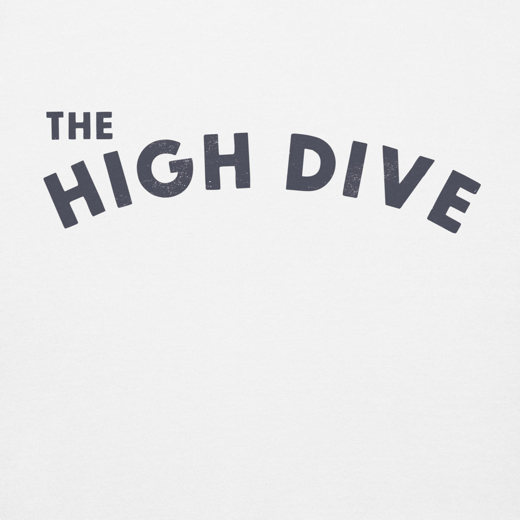 The High Dive vintage graphic, printed on a SodaPop Cool hoodie.