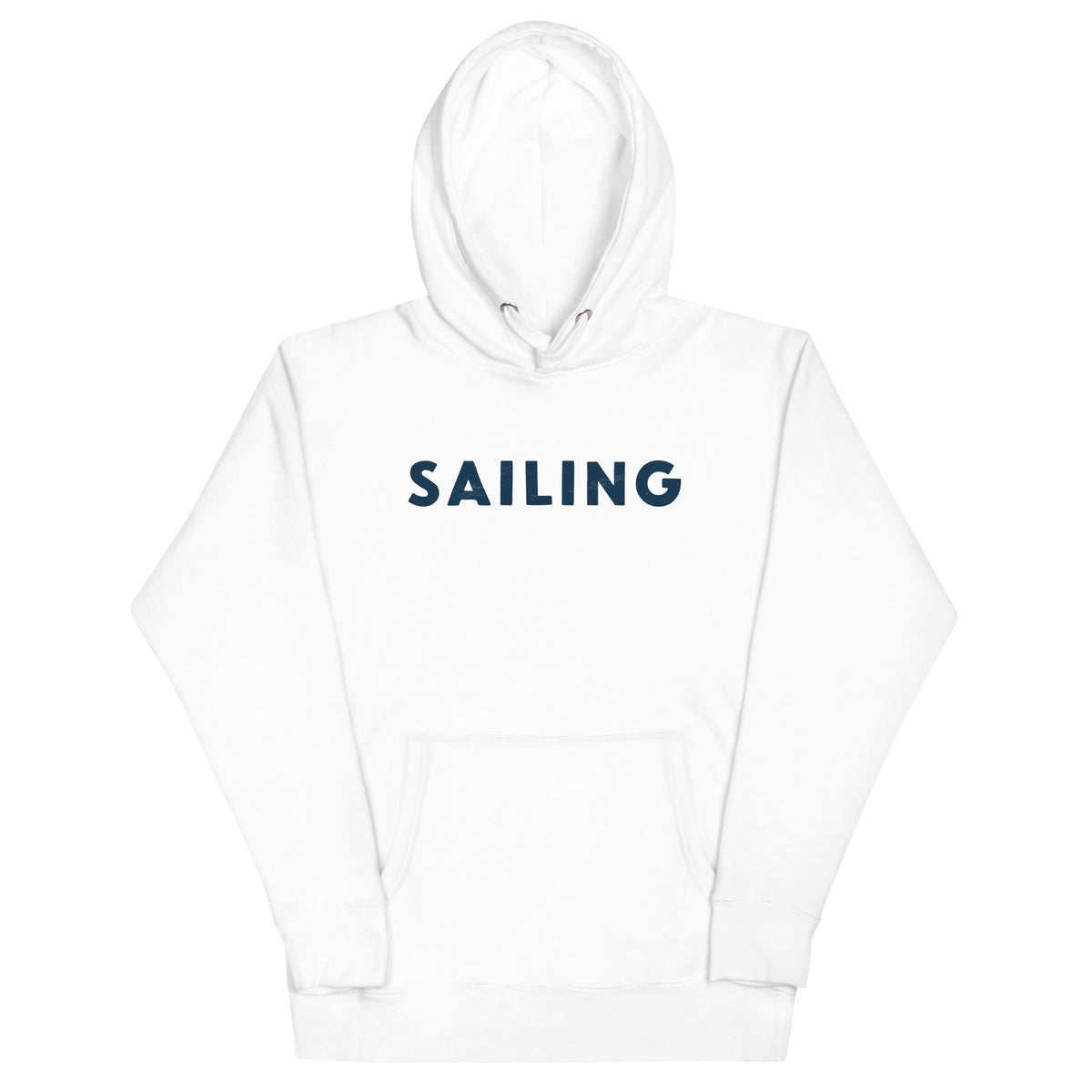 The word "Sailing" in clean vintage lettering, printed on a SodaPop Cool hoodie.