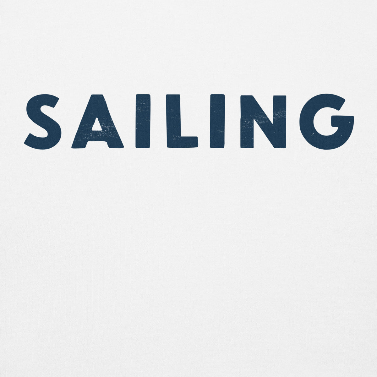 The word "Sailing" in clean vintage lettering, printed on a SodaPop Cool hoodie.