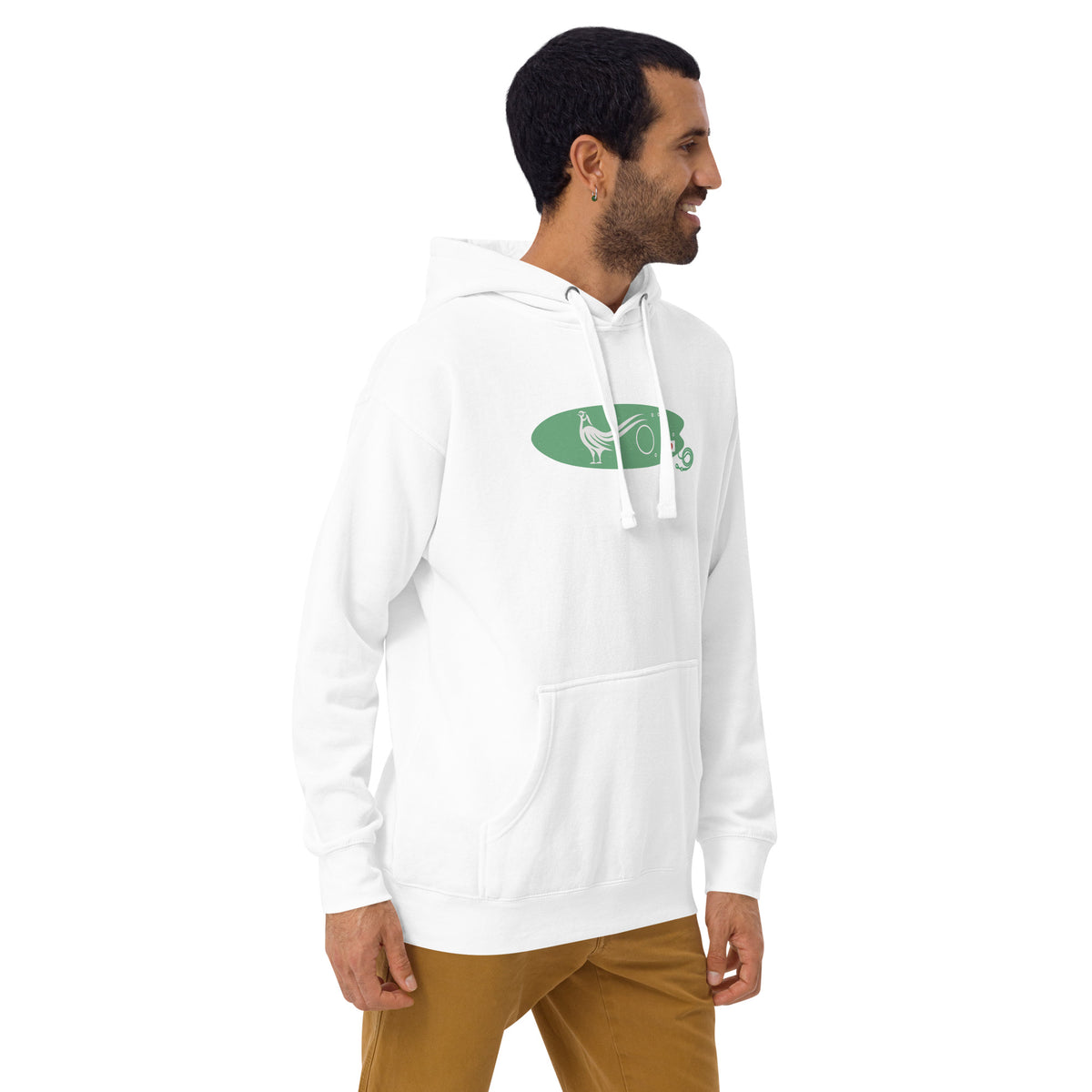 Green Pheasant Surf Company Japan vintage graphic, printed on a SodaPop Cool hoodie.