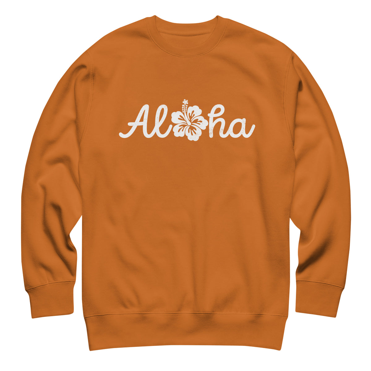 Aloha Hawaii Hibiscus Flower vintage graphic, printed on a SodaPop Cool crew sweatshirt.